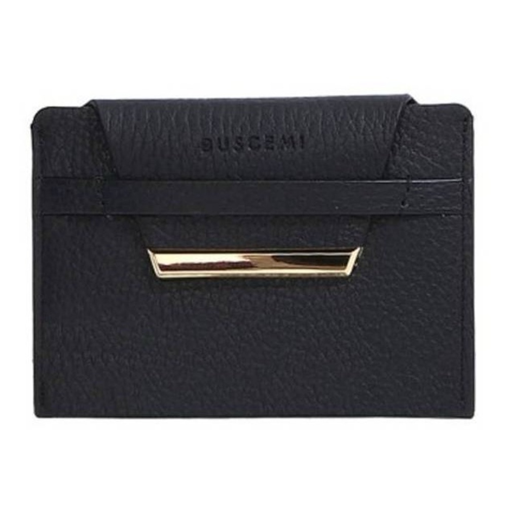 New $250  Buscemi Men's Classic Leather Card Wallet Black